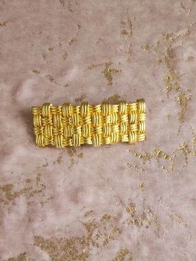HAIR CLIP | Gold Woven Barrette Hair Clip